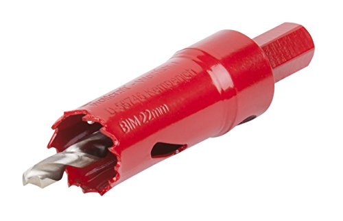 Wolfcraft 5463000 1 Lochsäge BiM ø 22 mm inklusiv Schaft und Bohrer