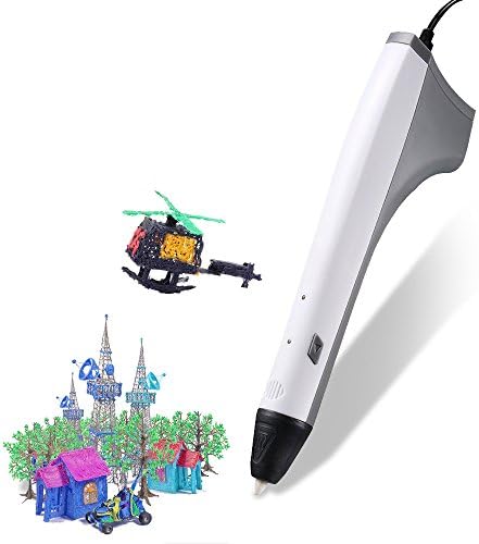 3D Printing Pen,Rightwell Intelligent 3D Pen - USB Power, 2PCS Filament Refills,PCL and PLA Compatible for Crafting, Art & Model DIY,Greatest Gifts for Kids-White