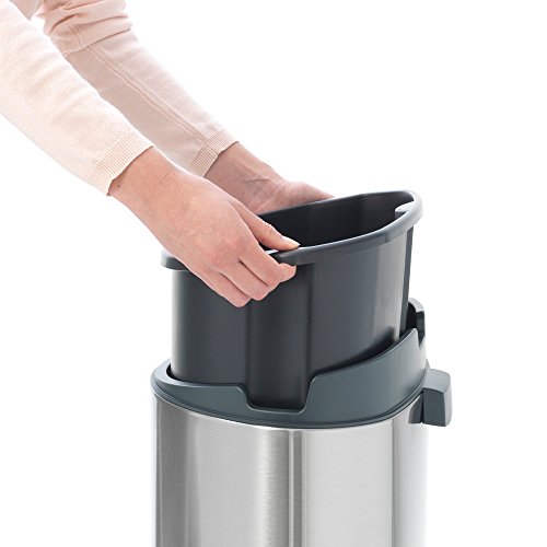 Brabantia 114847 Abfalleimer, Edelstahl, matt black, 435 x 305 x 725 cm - 6