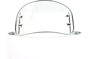 Hodeffior Motorcycle Windshield Retro Front Wind Deflector Windscreen Modified Accessories for Scooter E-bike Transparent