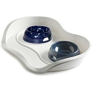 Cat Dog 2dunkelblau Schalen 0,2l + Schacht 3Farben Lebensmittel Wasser Gericht Füttern Kätzchen Bone Pet Animal