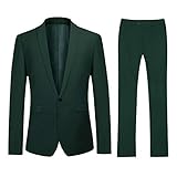 traje verde hombre combinar Trajes elegantes y bien planchados para hombre de 2 piezas con diseño slim fit con Suit Jacket * 1 y Pantalones * 1