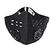 Produktbild Erduo Verschmutzungsmaske Erwachsene Anti PM 2.5 Pollen Staubmaske Waschbar Anti-Fog Anti Staubmaske Aktivkohlefilter mit 2 Filtern - Schwarz