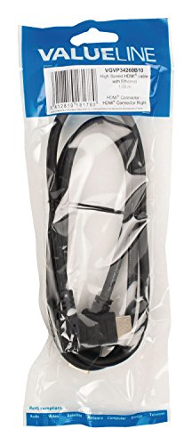 Valueline VGVP34260B10 High Speed HDMI Kabel mit Ethernet (Stecker auf Stecker, rechts gewinkelt, 1m) schwarz - 6