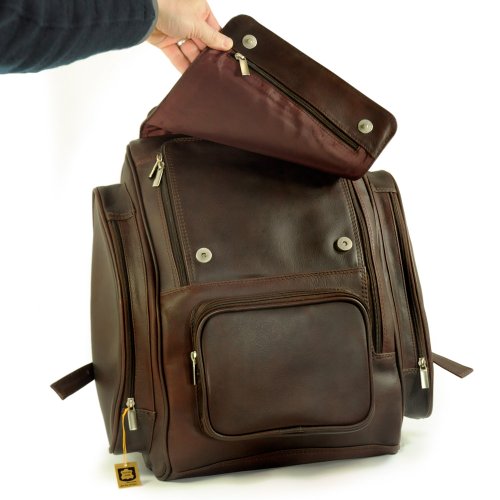 Sehr großer Lederrucksack Größe XL / Laptop Rucksack bis 15,6 Zoll, für Damen und Herren, in verschiedenen Farben, Jahn-Tasche 709 - 2