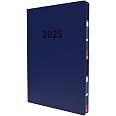 Collins Edge Mira Terminplaner 2025 – A5, Wochenansicht & Bullet Journal, Marineblau