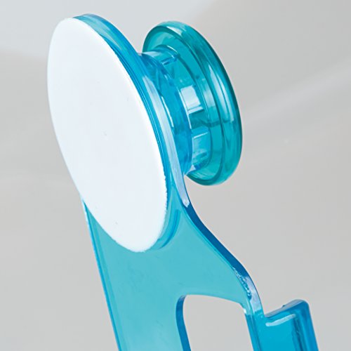 Interdesign 09468EU Power Lock Ultra Rechteckiger Duschkorb mit Saugnäpfen, aqua / durchsichtig - 4