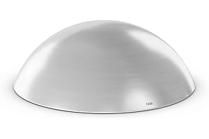 höfats - Coperchio MOON 45 in acciaio inox - Copertura per evitare ceneri e scintille - La curvatura impedisce l'accumulo di acqua - Resistente alle intemperie, robusto, durevole - rotondo Ø 43 cm