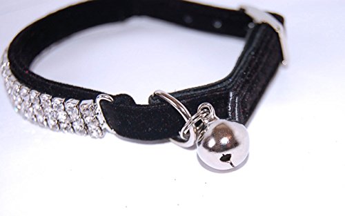 Pet Palace, Moggy Monarch - Collare per gatti, in velluto di peluche con strass, giocattolo con erba gatta