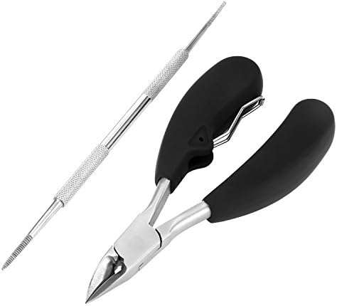 Toenail Clipper Set, iSuri Toenail Clipper Nail Nipper Cutter for Thick and Ingrown Toenails Heavy Duty Scissors Cuticle Clippers Manicure Pedicure Nail Trimmer Tool With Nail File