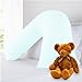 Childrens Pure 100% Cotton V Shaped Light Blue Pillowcase and V Shaped Hollowfibre Pillow Set