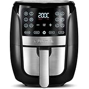 Gourmia Digital Stainless Steel 6 Qt/5.7L Digital Air Fryer, Black
