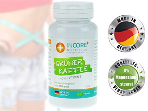 Preisvergleich Produktbild Schlank werden ohne Hunger! / Abnehmen mit 24.000 mg Grüner Kaffee (Tagesdosis), der Super-Beere Acai und Vitamin B / Optimale Rezeptur für eine effektive Gewichtsreduktion / 100 vegane Kapseln MADE IN GERMANY
