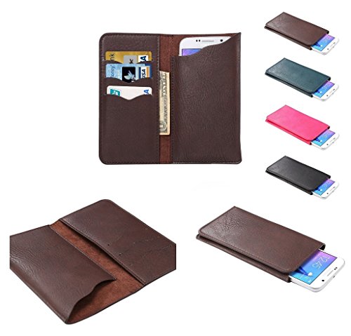 DFV mobile - Vertical Cover Premium PU Leather Case with Wallet &amp; Card Slots for =&gt; Vertu Signature Touch (4.7") RM-980V &gt; Brown