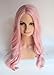 Deluxe Long Curly Pastel Pink Heat Resistant High Fashion Celebrity Wig