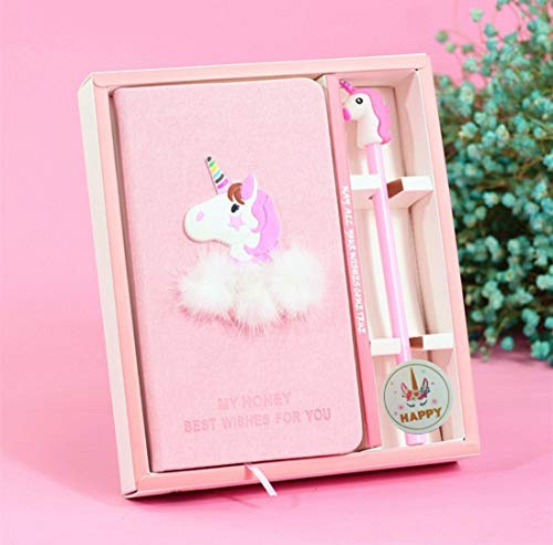 EUGU Carnet de Note Licorne,Stylo Gel Licorne,Bloc-notes et Blocs Mémo,Cadeaux D'anniversaire pour Filles