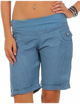 malito leichte Leinenshorts kurze Hose Hotpants 3001 Damen