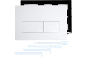 XINSENYUE Toilet Cistern Flush Plate, Dual Buttons, Replacement for Sigma 01/20/30/50 Series (White)
