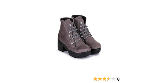Buy Hanna Women S Leather Ankle Boots High Ankle Length Casual Boots For Girls High Neck Shoes For Girls Women S Casual High Heels Boots Shoes At Amazon In