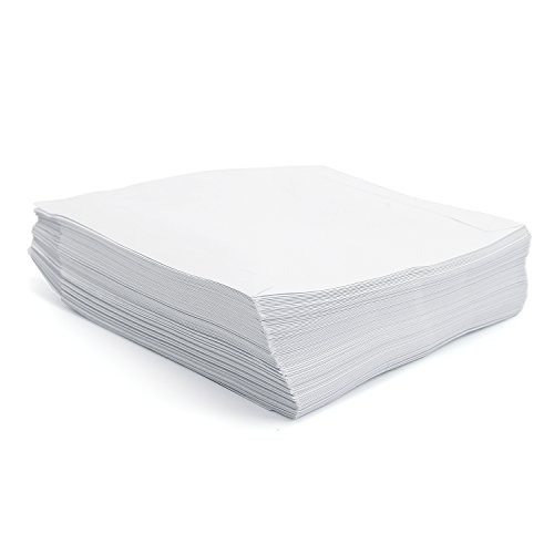 200x CD DVD Papier Hüllen/ Papierhüllen,CD Papier Sleeves mit Fenster, weiß mit transparentem Fenster - 3