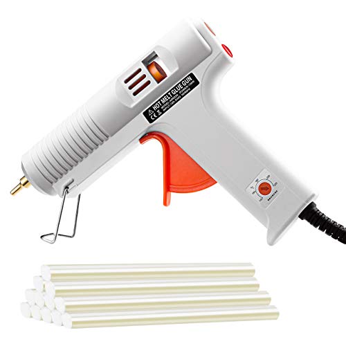 Preisvergleich Produktbild Heißklebepistole, TOPElEK 100W Klebepistole Schmelzkleberpistole, 12PCS Klebesticks, Kleberpistolen Set mit Temperaturregelung für Schule DIY und kleine Handwerkprojekte, schnelle Reparaturen.