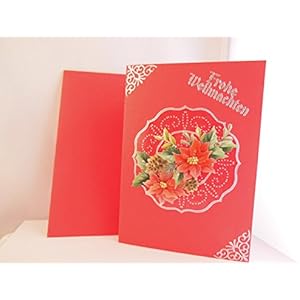 3D Weihnachtskarte Frohe Weihnachten Handmade
