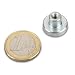 Produktbild Topfmagnet Neodym Ø 16 mm mit Gewindebuchse M4 - ANGEBOT