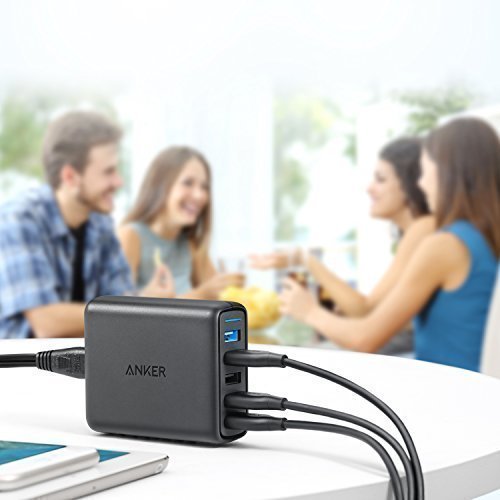 Anker PowerPort Speed 5 (51.5W) 5-Port USB Ladegerät, 1 Port mit Quick Charge 3.0 für Galaxy S7/S6/edge/edge+, Note 4/5, LG G4/G5, HTC One M8/M9/A9, Nexus 6, 4 Ports mit PowerIQ für iPhone, iPad und weitere - 6