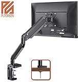 PUTORSEN Support Écran PC Moniteur, Premium Aluminium Bras Articulé Ergonomique Ressort Gaz pour Écrans 17'-32', Hauteur Réglable Inclinaison Pivot et Fixation Bureau, Bras Supporte 8 kg