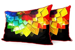 DreamVio Jute Fabric Printed Decorative Pillow/Throw/Cushion Covers for Living Room, Bed Room, Sofa,Chairs,Pillow Cases, Pillow Covers Set of 2, Size 12x18 Inches Style232