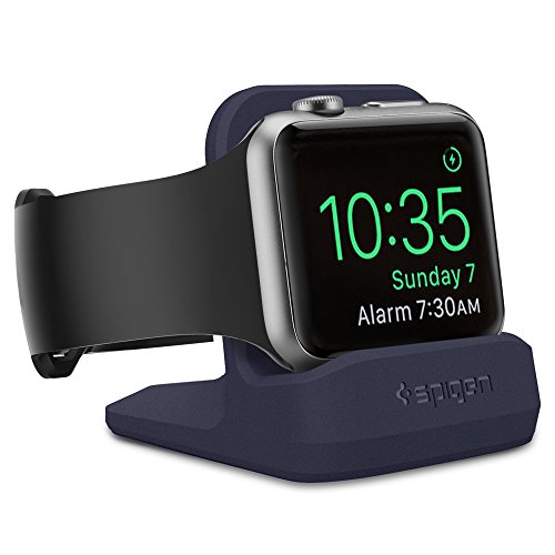 Apple Watch Ladestation, Spige [Prämie TPU][Kompatibel zum Nachtmodus] [WatchOS 2] für Apple Watch Series 1 / Series 2 / 42mm / 38mm, Apple Watch (2015), Apple Watch 2(2016), Apple Watch Sports, Apple Watch Stand , Apple Watch 2 Halterung – S350 Midnight Blue - 2