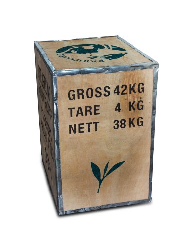 Original Teekiste Darjeeling Indien groß aus Holz Übersee 40 x 50 x 60 cm - 5