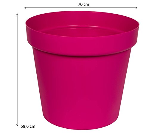XXL PATIO Pflanztopf mit 70 cm Durchmesser und 58,6 cm Höhe! Der Eye-Catcher für Garten, Terrasse, Patio,Wintergarten oder für Biergärten, Restaurants & Gewerbe! In Beere / Pink / Fuchsia - 2