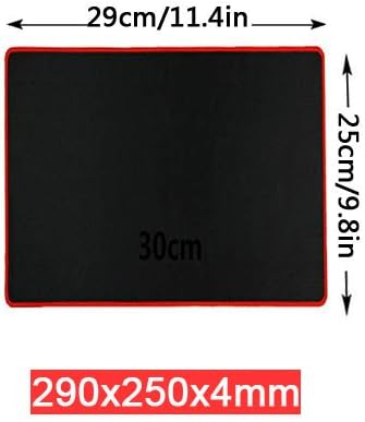 YINGNEW Mousepads Super Thick 4 MM Mouse Pad Mat with Smooth Surface and Stitched Edges Non-slip Rubber Base (290x250x4mm)