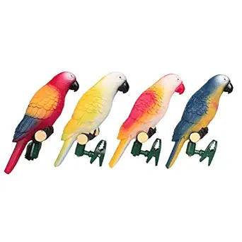 Litterprince 4pcs Waterproof LED Solar Parrot Lamp Outdoor Garden Landscape Night Light