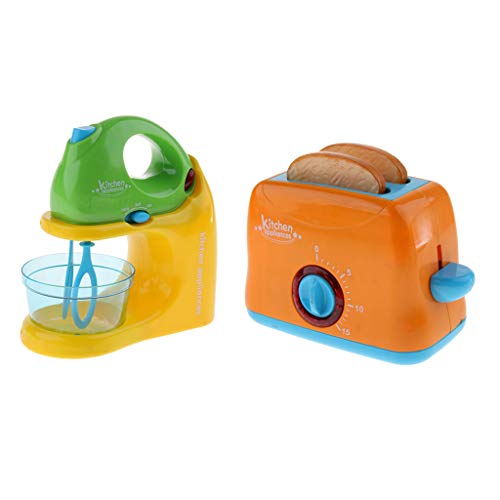 Preisvergleich Produktbild T TOOYFUL Kinderküche Rollenspielzeug Brotbackautomat & Rührmaschine Küchengeräte, Tolles Geschenk für Kinder ab 3 Jahre Alt