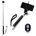 Produktbild Selfie Stange Hand Stativ Teleskop Stativ ausziehbar Mono pod Selbstportait mit Bluetooth Selbstauslöser Fernbedienung für Nokia, Huawai, Motorola, Asus etc. bis ca. 8cm Breite in Schwarz von OKCS