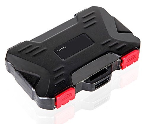 flashwoife Turtle-SD8MSD12CF4S spritzwassergeschütze Speicherkarten Schutzbox für 8 Stück SDHC und 12 Stück MicroSD und 4 CF Cards Case in schwarz mit schwarzem Inlay - 2