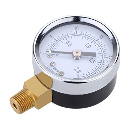 0-30psi 0-2bar Mini Wahlluftkompressor Meter Hydraulische Manometer - 7