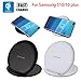 Produktbild htfrgeds für Galaxy S9 / S10 Plus-Ladegerät - Eingebautes Quick Charge 3.0 Wireless Pad - Schnellladung Qi aktiviert (Fallkompatibles, rutschfestes Design) (Schwarz)