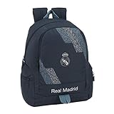 Producto con licencia oficial Safta- Mochila Adaptable Carro Real Madrid, Color Azul, 43 cm (611834662)