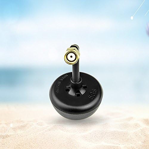 Gotoqomo B0 5.8GHz High Gain 5DBi RP-SMA Male Circular Polarized Mushroom Antenna for FPV Multicopter (Black)