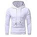 Produktbild PAOLIAN Herren Kapuzenpullover Herbst Winter Warm Mantel Männer Langarm Freizeit Kapuzenjacke Kapuzenpulli Sweatshirt Hoodie Tops Jacken Mantel Outwear Pullover (S, Weiß)