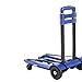 Produktbild Q.AWOU Transport Hand Trolley Faltbare Aluminiumlegierung Technischer Kunststoff Gummirad (4 Räder) Kann Drücken Und Ziehen, Laden 60 Kg, 4 Farben (Farbe: Blau)