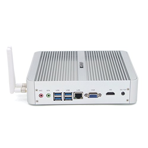 HYSTOU FMP03B Fanless Core i5,Gaming Mini Pc,Mini PC Desktop Computer with Intel Core i5 6360U 2.6Ghz 300M WiFi (8GB RAM 128GB SSD)