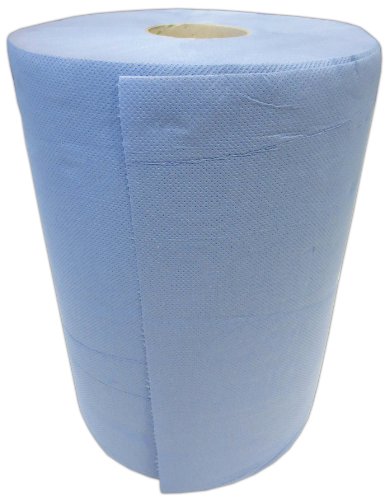 2x Putzrolle blau 2-lagig 1000 Blatt 36×36 cm perforiert saugstark Reinigunstücher Putzpapier Wischtücher - 2