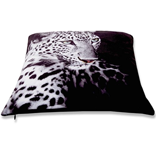Kissenhülle mit Motiv 40×40 cm Fotodruck Fotoprint, bequemes und kraftvolles Wohnaccessoire mit und ohne Füllkissen und in vielen verschiedenen Designs verfügbar (Leopard / ohne Füllkissen) - 2