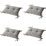 Hanshu 4 solide Rechteck warmen Indoor Outdoor Swing Bench Kissen Sofa Sitz Pad 50 x 30 cm, grau, 50x30cm