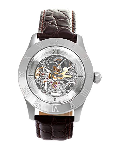 Continuum Herren-Armbanduhr Automatik Analog Skelettuhr Leder Braun - CO15007