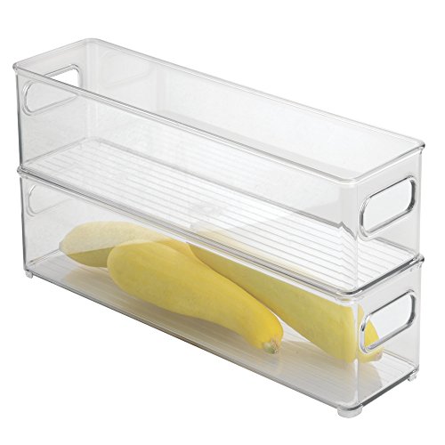 InterDesign Aufbewahrungsbehälter für Küche, Speisekammer, Kühlschrank, Gefrierschrank – Extra Lang, Durchsichtig - 4